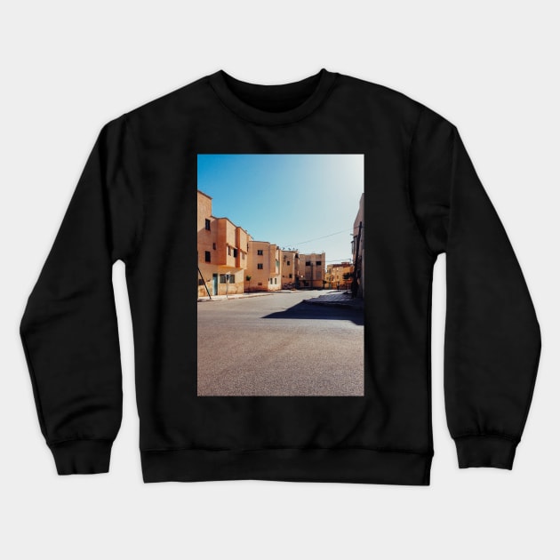 Buildings in Small Moroccan Town Crewneck Sweatshirt by visualspectrum
